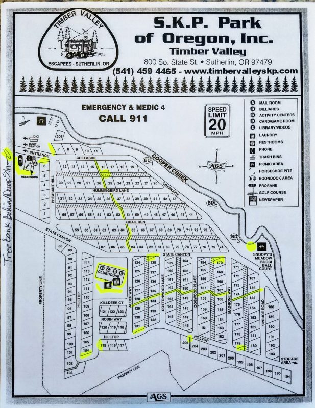 Yellow = Greenspaces Available for Adoption